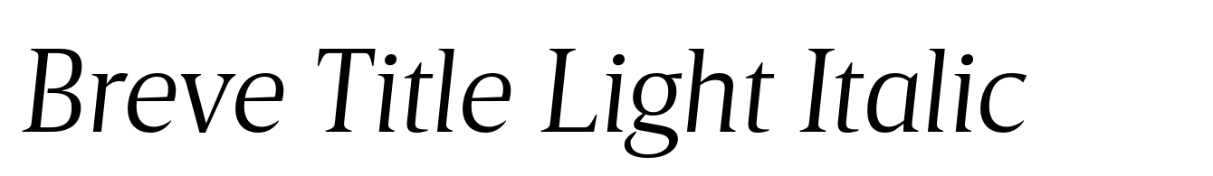 Breve Title Light Italic